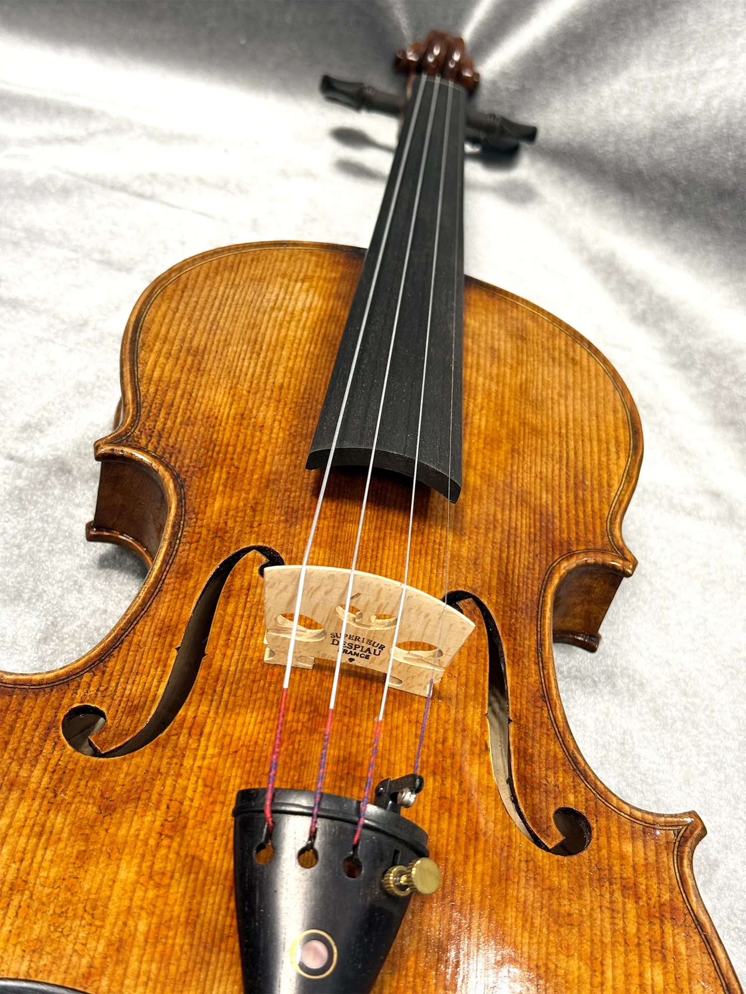 Professional Handmade 4/4 Violin Stradivarius 1716 Model, Antique Varnish, Flamed Two-Piece Back, Rich Full Tone Set W/Case