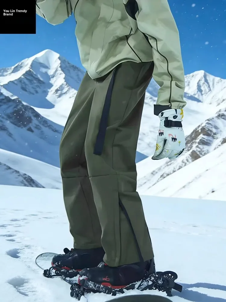 

Men's Winter Ski Pants Military een Fce Lined Soft ell Cargo Trousers Warmth Outdoor Windproof Breathable Casual Pants