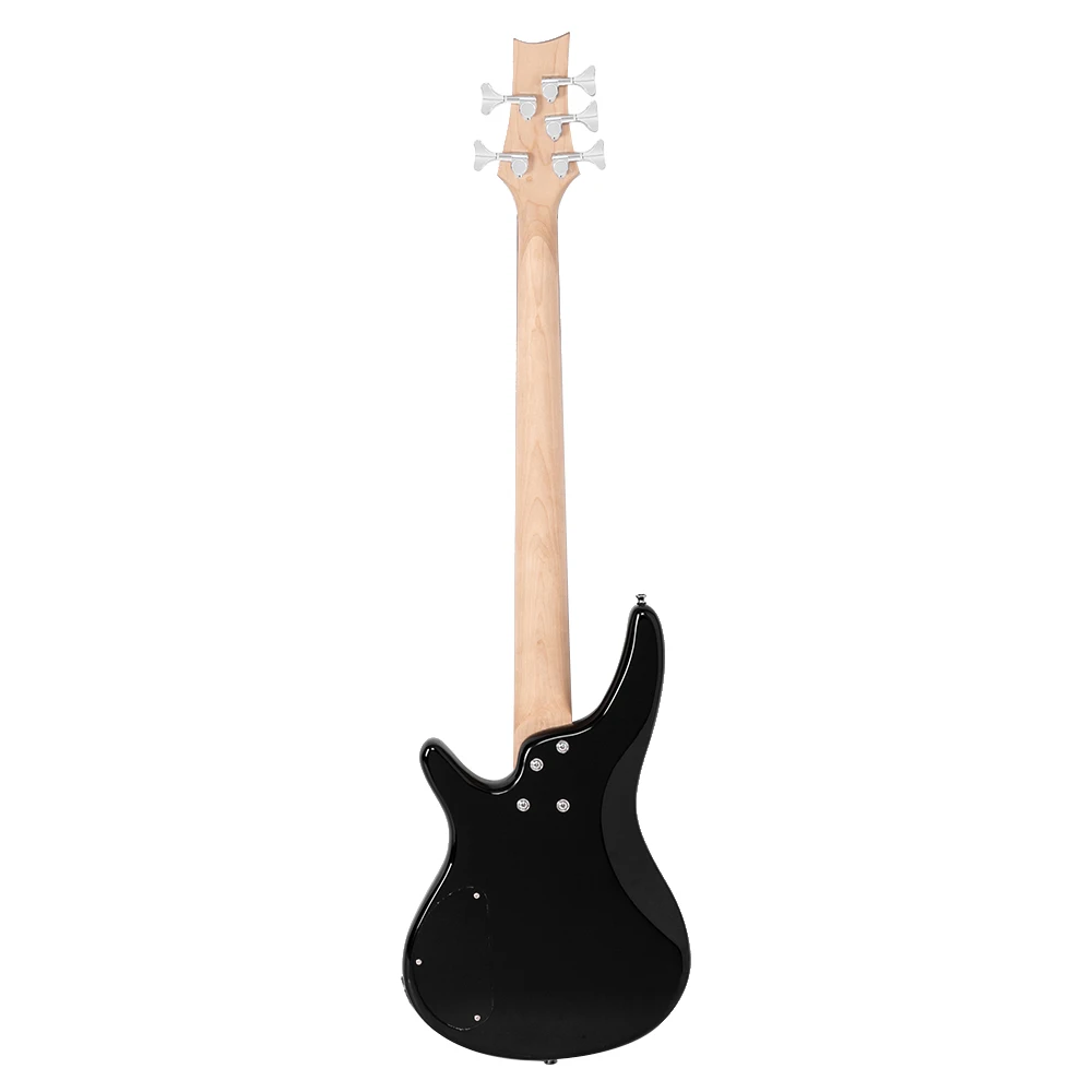 5 String Full Size Electric Bass Guitar SS Pickups and Amp Kit for The Experienced Player Black