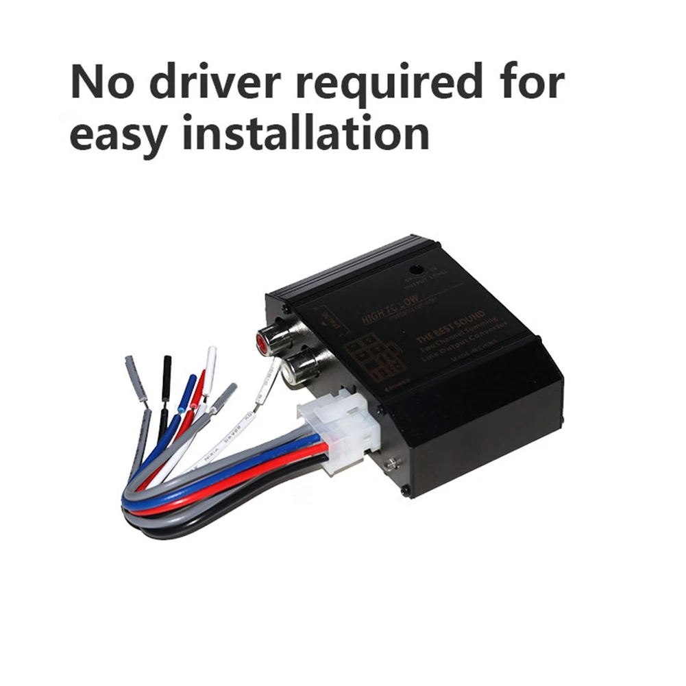 SQPP-12V Adaptor Konverter Tingkat Tinggi Ke Rendah Untuk Speaker Audio Mobil Dengan Teknologi Port RCA