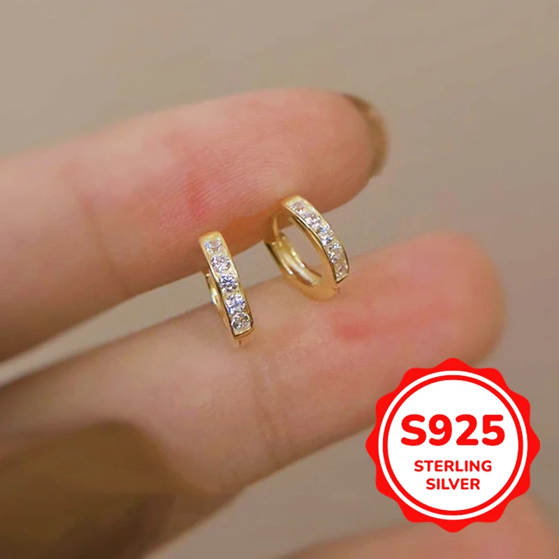 

S925 натуральное серебро полукольцевой ряд с бриллиантами наушники для женщин универсальный элегантный ретро легкий роскошный изысканный простой
