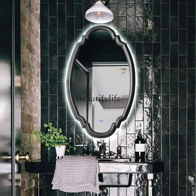 

ld25 French retro bathroom mirror, bathroom mirror, wall mounted vanity, makeup mirror