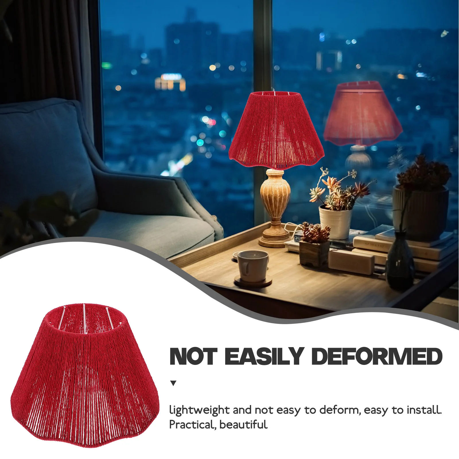 

Paper Rope Woven Lampshade Retro Iron Paper String Light Cover For Home Hotel Cafe Decor Hanging Ceiling Shade