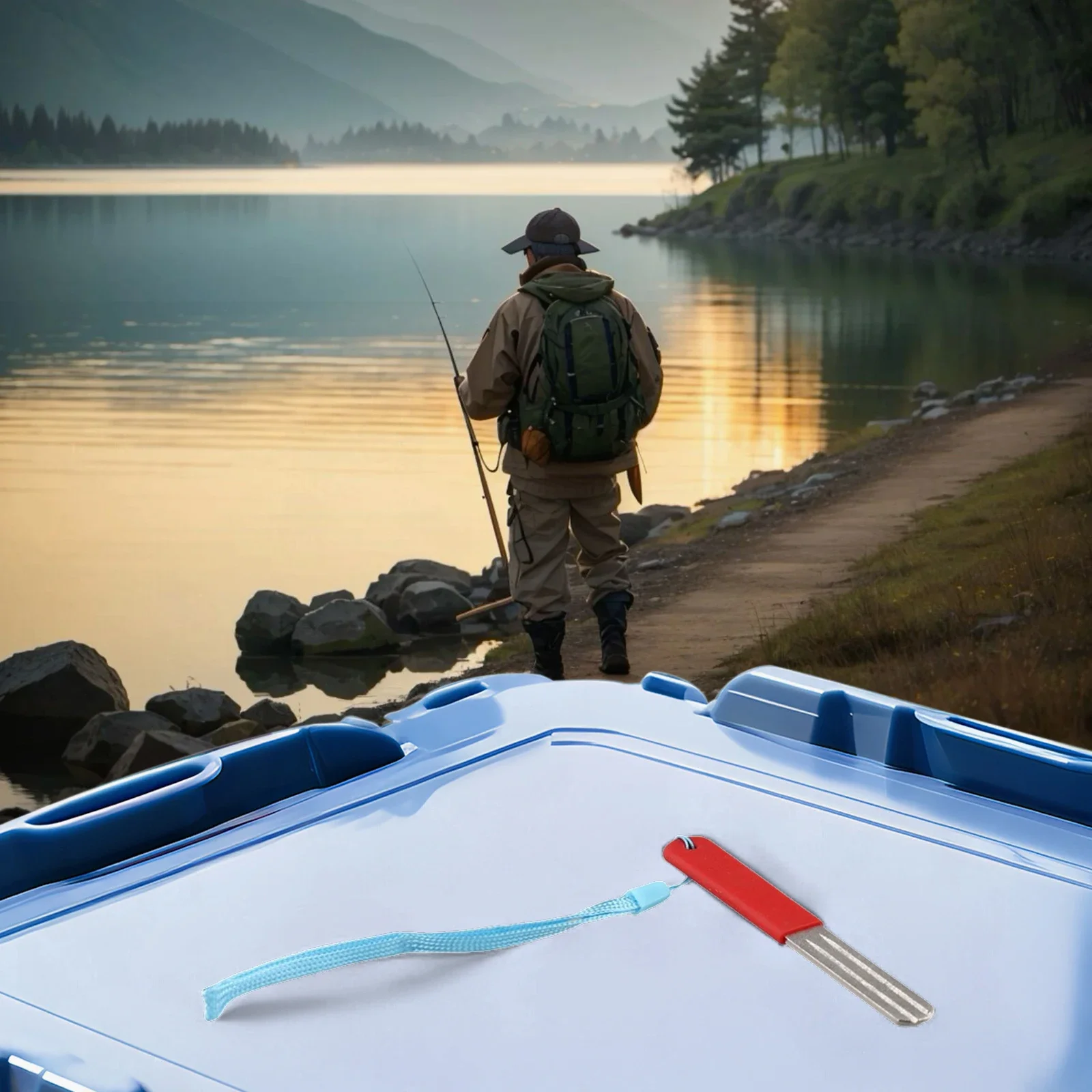 Fishing Accessory Grinding Hook Fishing Tackle Diamond Hook Double Sided File Random Color Sharpen Tool V Shaped Grooves