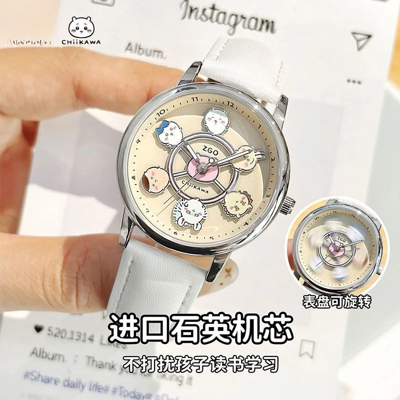 

Lovely Chiikawa Usagi Student Watch for Junior High School Girls Cute Kawaii Quartz Silicone Lightweight Portable Gift 2026 New