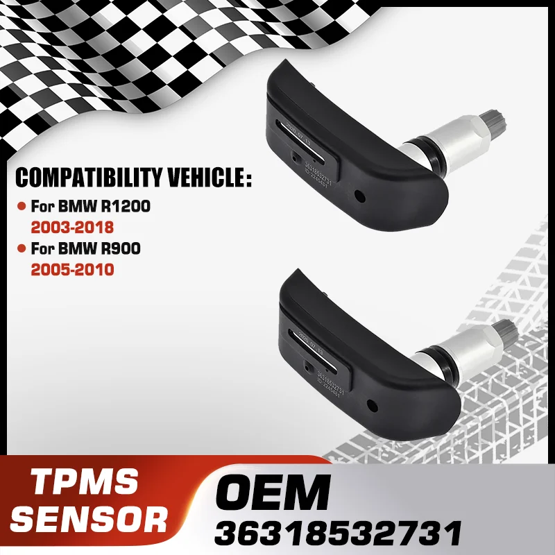 

1/4PCS TPMS Tire Pressure Sensor Monitoring System For BMW R1200 2003-2008 BMW R900 2005-2010 36318532731 7653494 7694420 433MHz