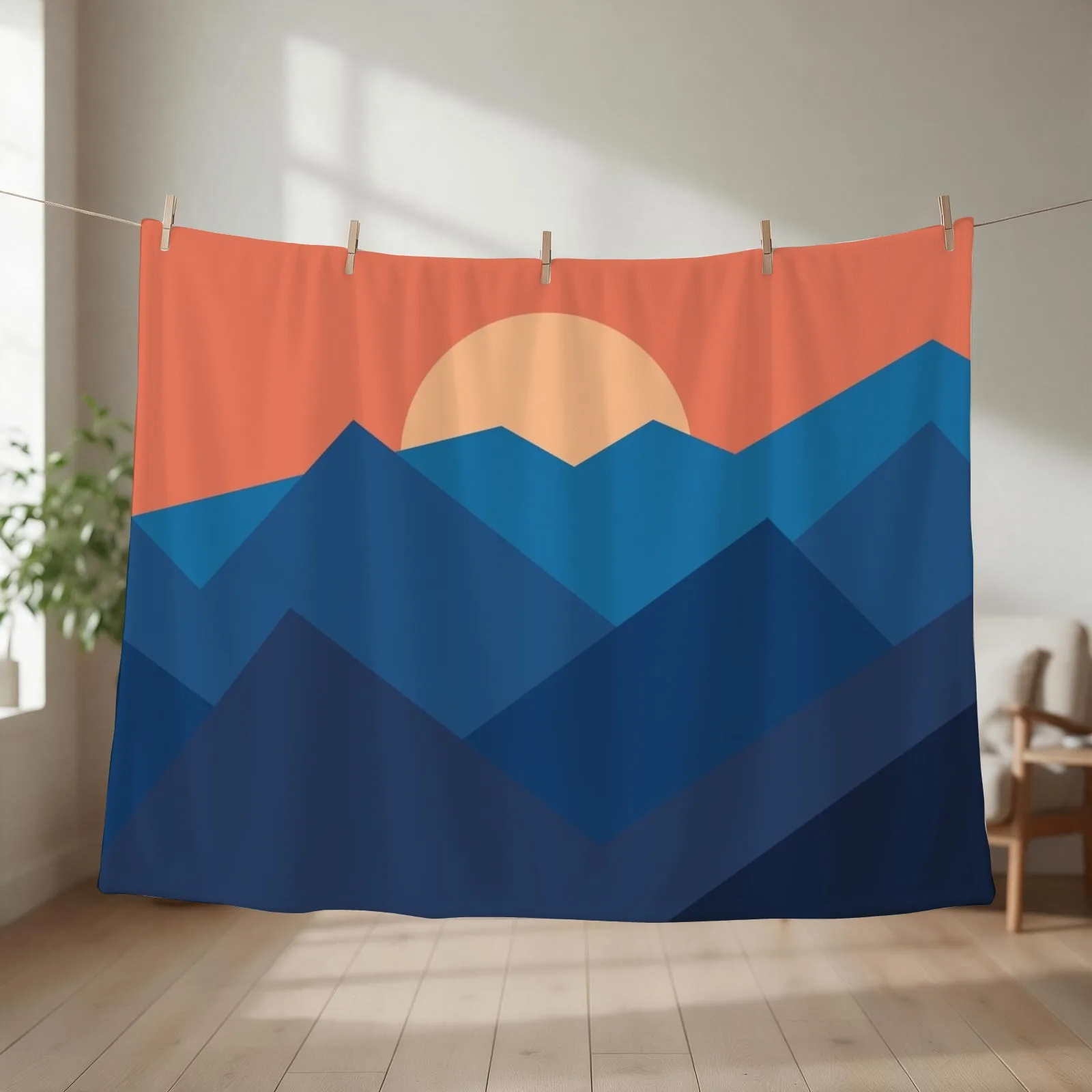 Mountain sunrise Throw Blanket Personalized Gift Fashion Sofas for winter Beach Blankets