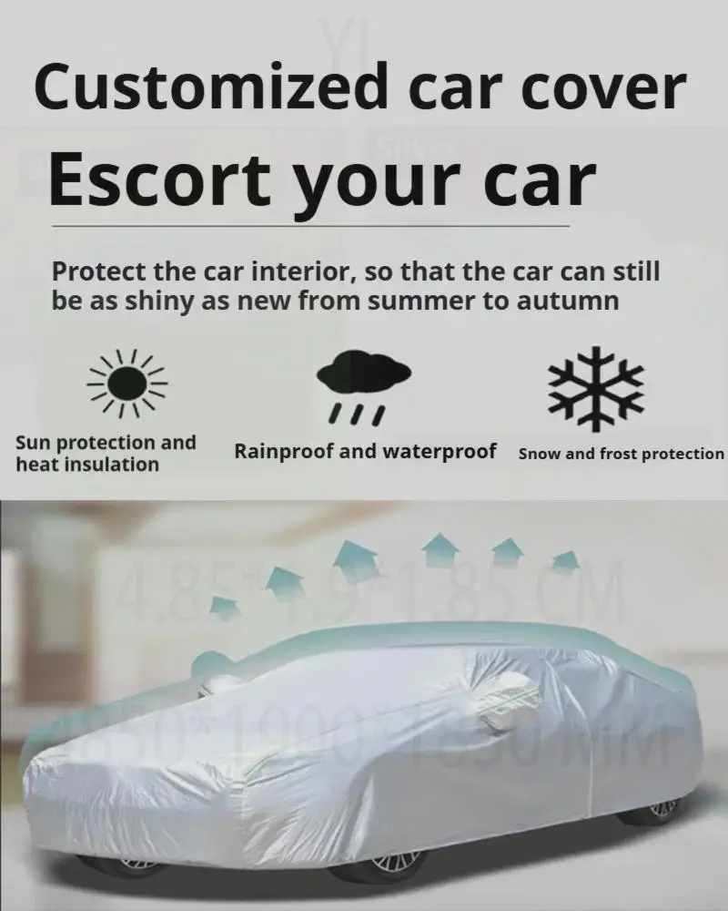لغطاء سيارة مقاوم للماء ومقاوم لأشعة الشمس مناسب عالمي لسيارات الدفع الرباعي سيدان يحمي من أغطية سيارات الغبار الثلجي