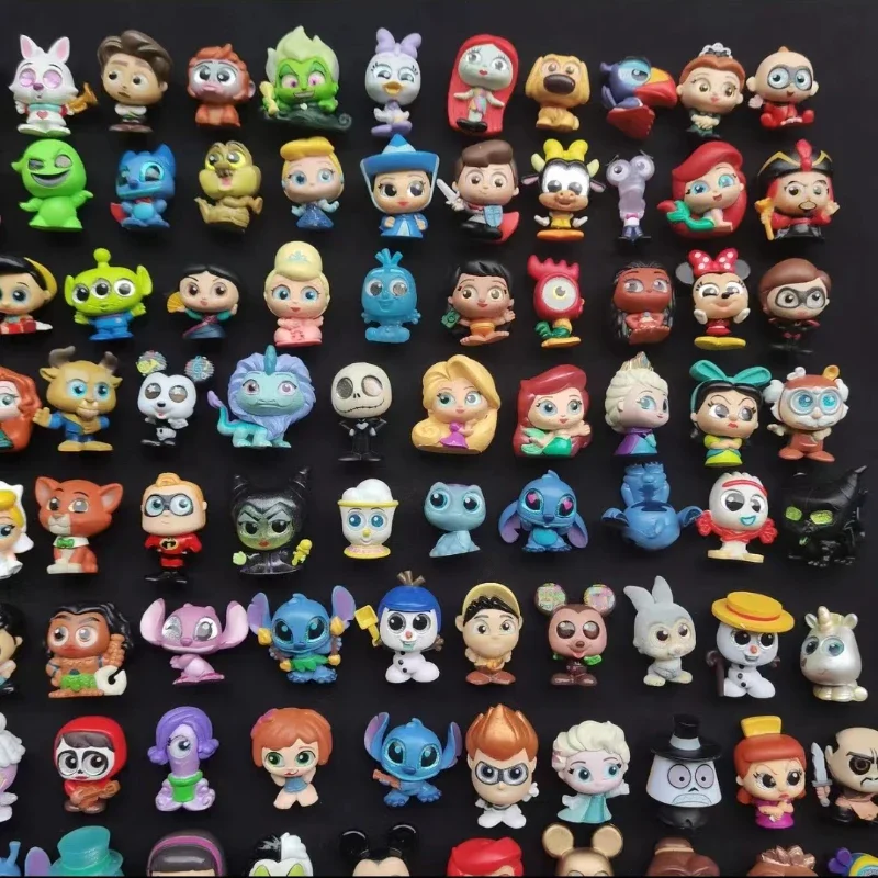 50/100 stücke Disney Türen Prinzessin Stich Anna Elsa Mickey Mouse House cute Kawaii große Augen Puppe Cartoon Modell Spielzeug Kinder Geschenke