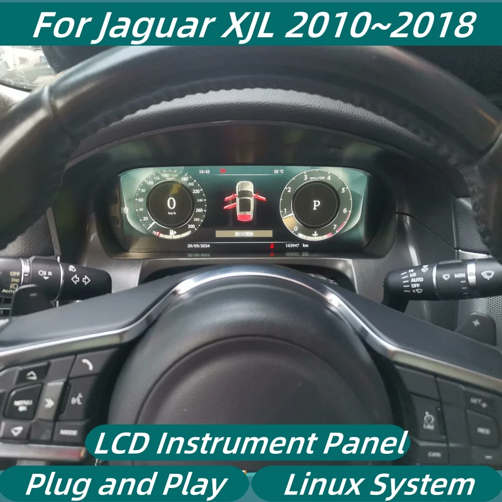 

For Jaguar XJ XJL 2010~2018 Instrument Display Speed Meter LCD Cluster Android 14 Car Radio Multimedia Player GPS Navigation