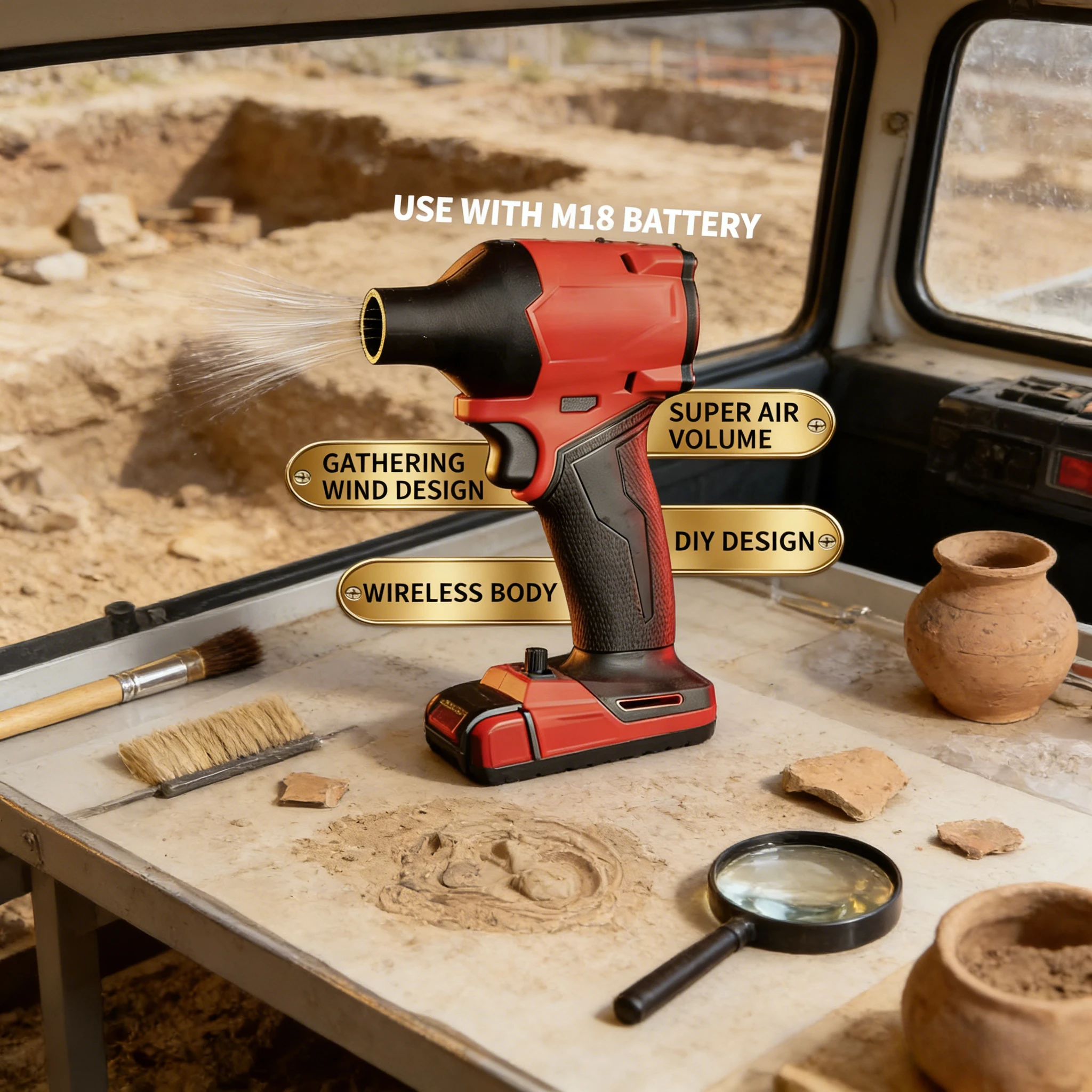 

New Fan 140000RPM High-Speed Industrial Turbo Fan with Brushless Motor For Milwaukee M18 battery Outdoor Blower for Snow Removal