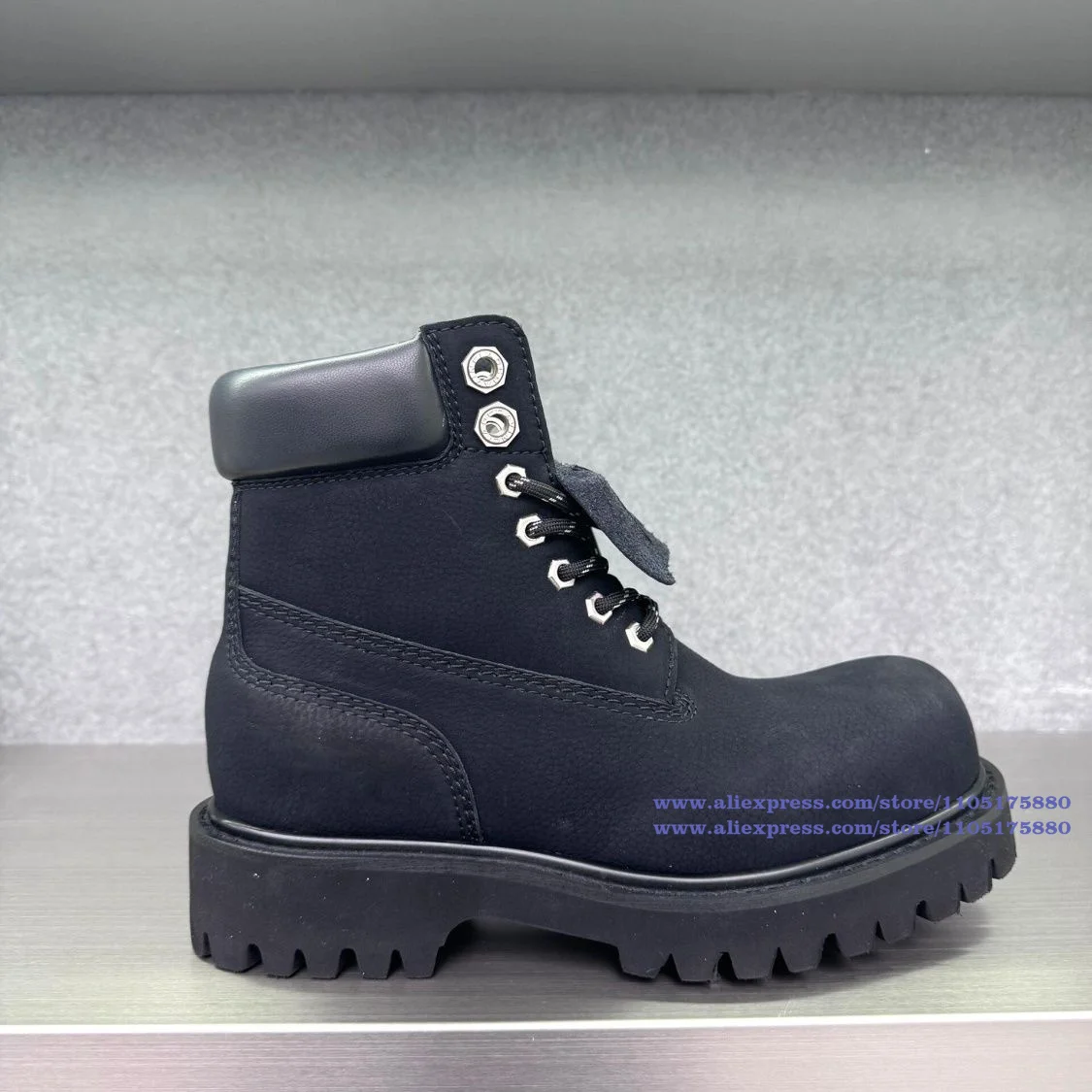 Thick-Soled Men's Boots Height Increasing Round Toe Ankle Booties Luxury Designer Trendy Handmade Men's Shoes Botas Mujer