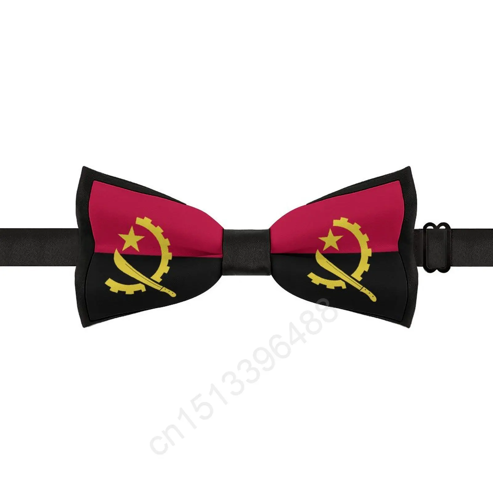 New Polyester Angola Flag Bowtie for Men Fashion Casual Men's Bow Ties Cravat Neckwear For Wedding Party Suits Tie