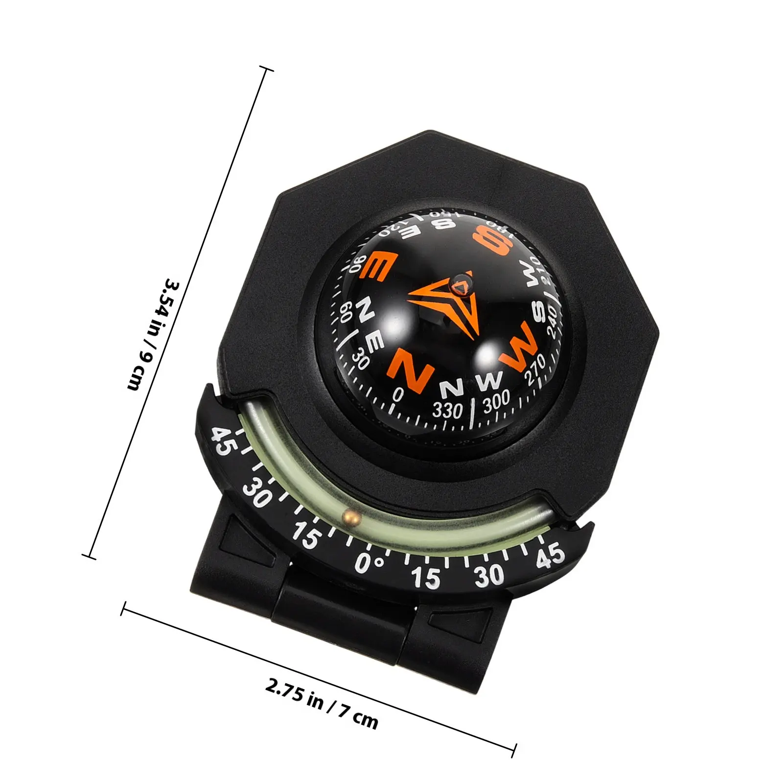 Car Compass Ball Dash Mount Automotive Marine Compass for Boat Vehicle Navigation High Precision ABS Acrylic Construction Car