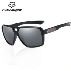 Fox Knight Sunglasses Men Square Mirror Driving Sun Glasses for Men Brand Designer Fishing Driver Goggles UV400