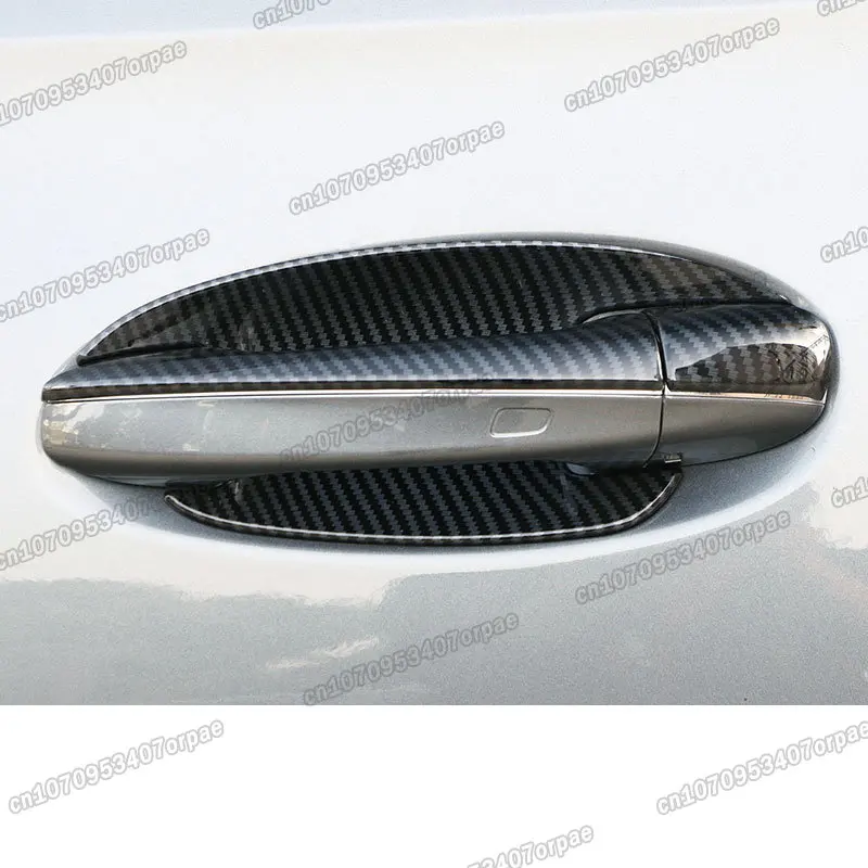 carbon fiber car door handle trim bowl decoration for mercedes benz a b cla gla glb class x247 w247 h247 w177 v177 c118 auto