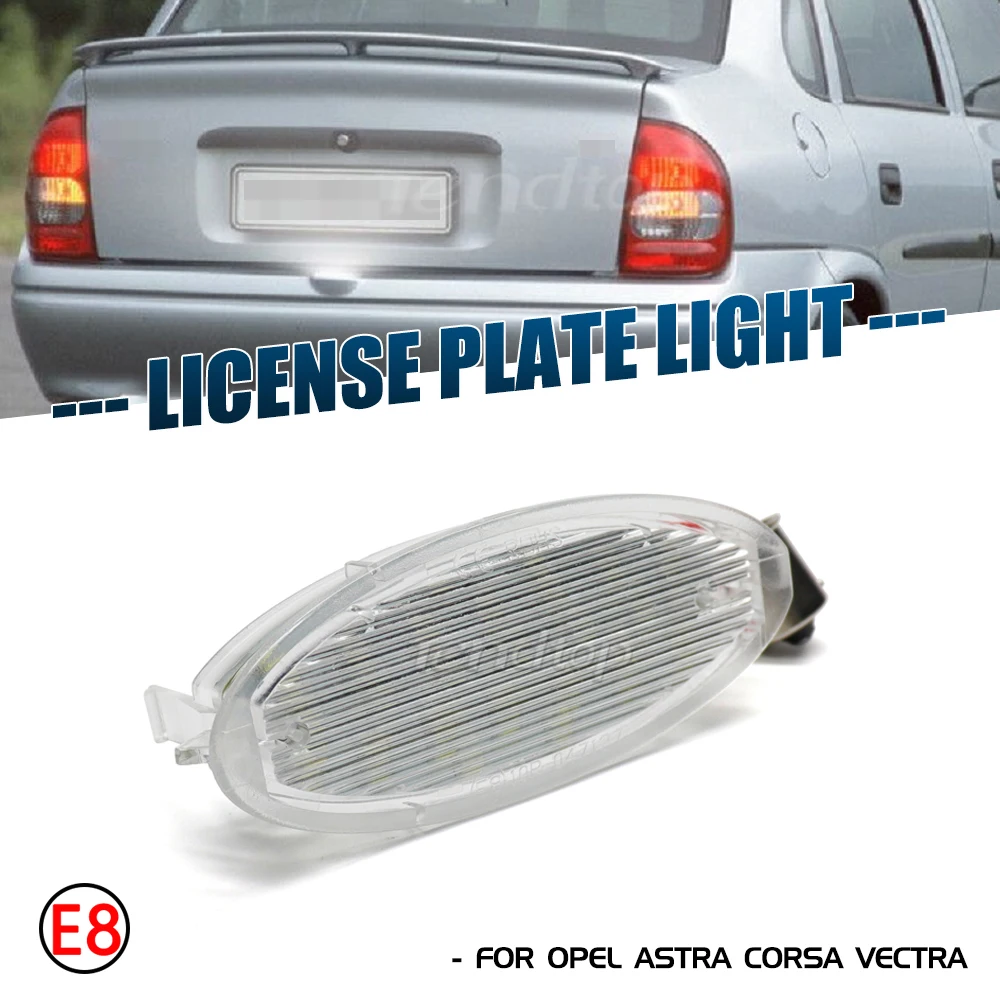 1Pcs Canbus Car LED Number License Plate Light For Opel 2003 Vauxhall Astra F Corsa B Vectra Rear Light White 12V Error Free