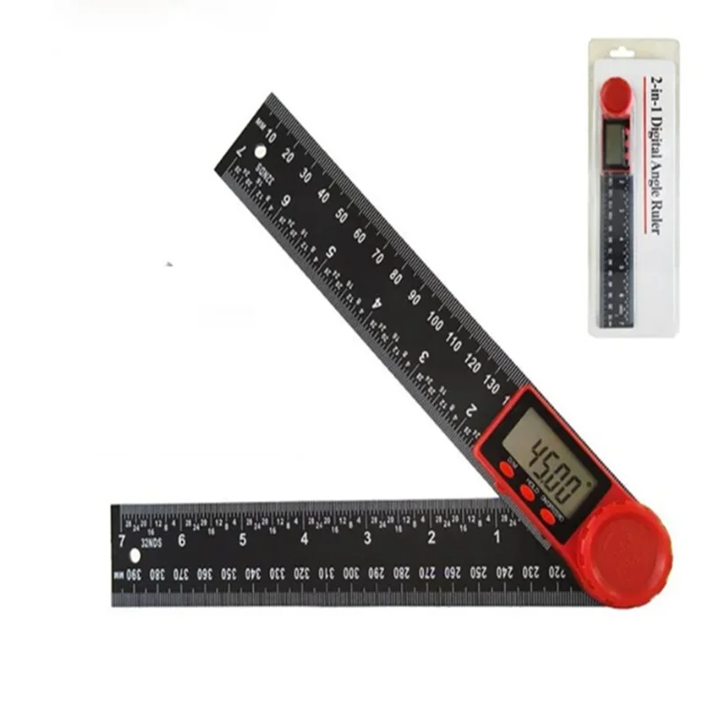 

2-in-1 0-200mm Digital Angle Meter Inclinometer Angle Ruler Electronic Goniometer Protractor Angle Finder Wood Measuring Tool