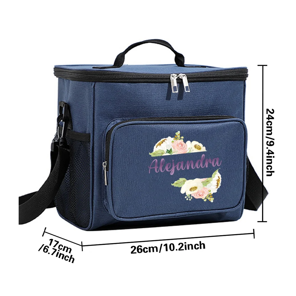 Adjustable Shoulder Strap Lunch Bag Work Family Commuting Picnic Outdoor Travel Insulated Lunch Bag Handbag