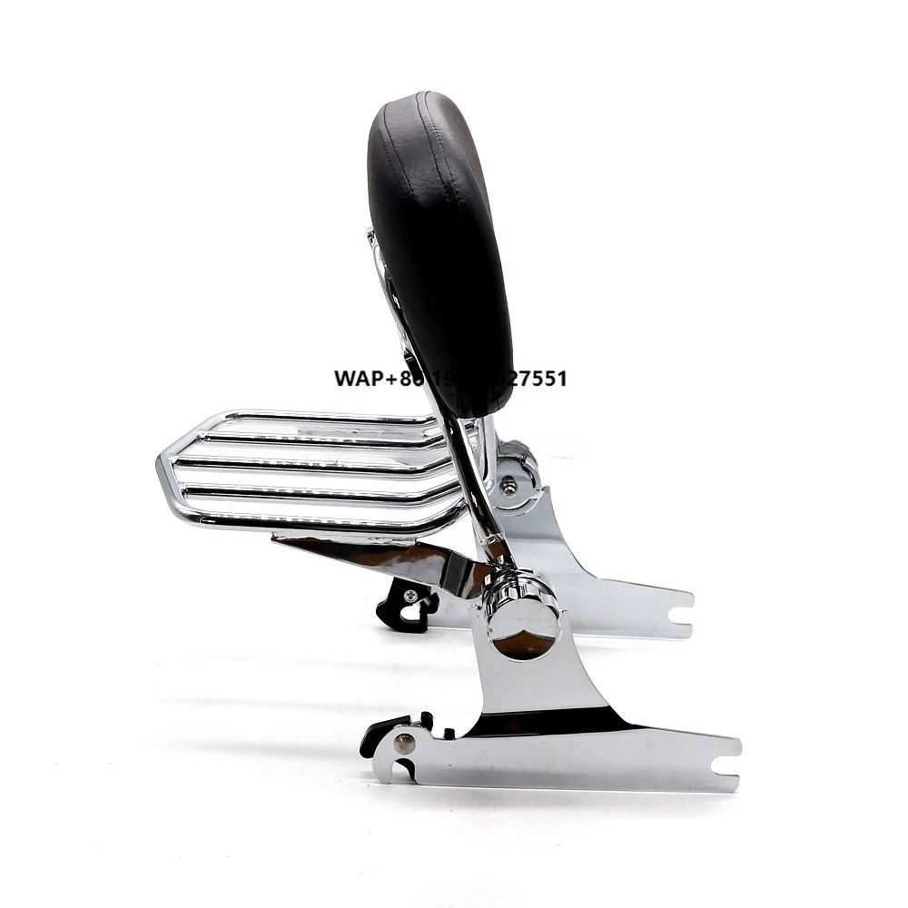 

Rear Black Backrest Sissy Bar Rack Luggage for 2000-2005 Softail Night Train- FXSTB 2000-2006 Softail Fat Boy- FLSTF 2001-2006