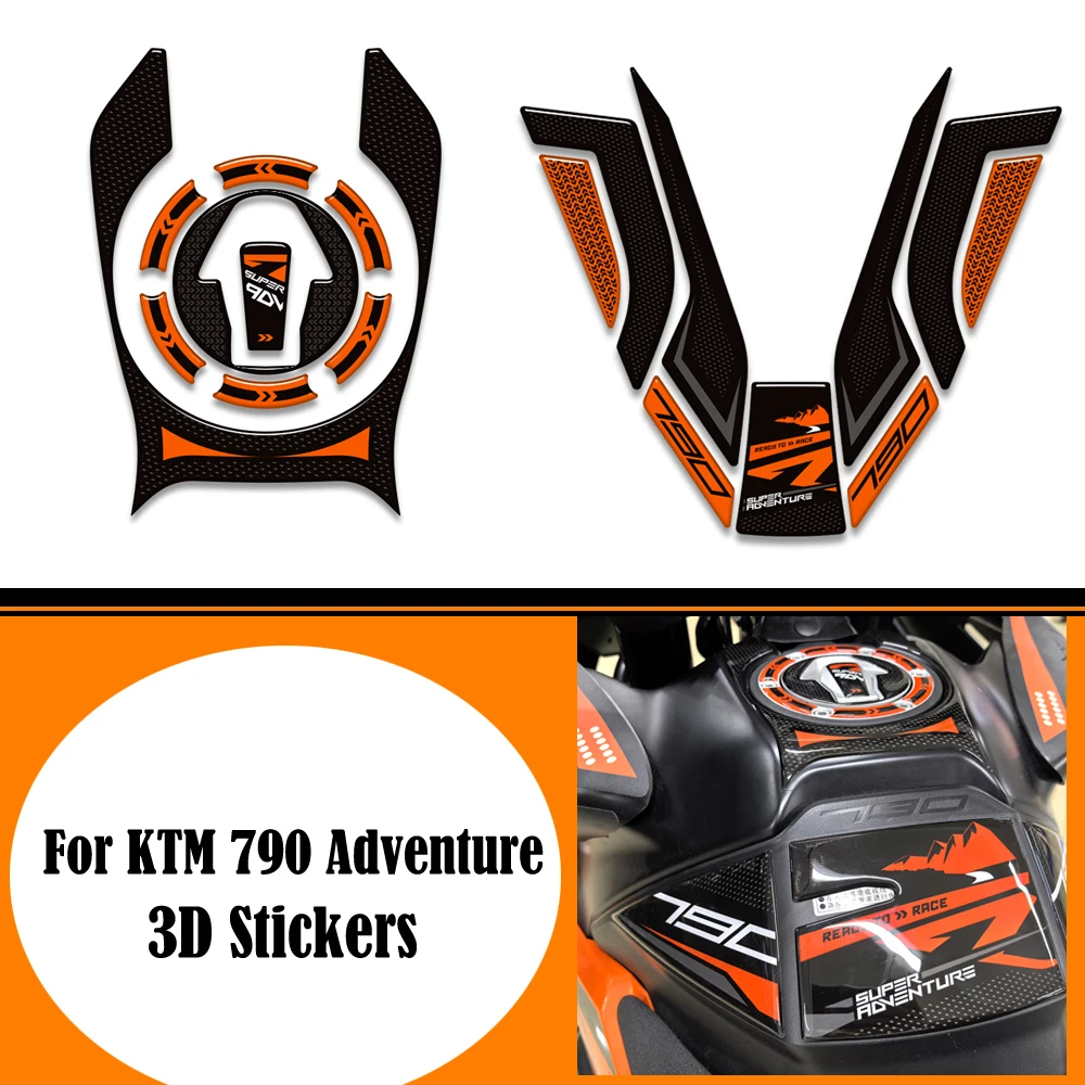 

For KTM 790 Adventure R ADV Protector Tank Pad Side Grips Gas Fuel Oil Kit Knee Handguard Handshield Stickers Decals 2019 - 2025