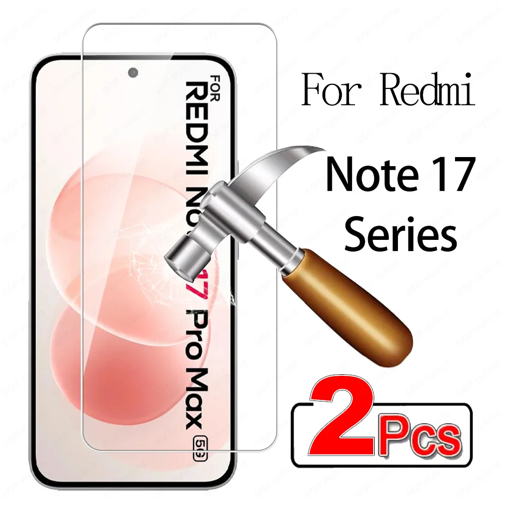 2PCS Tempered Glass For Redmi Note 17 Pro Max 5G Global Protective Glass For Xiaomi Redmi Note17Pro Note17 4G Screen Protector