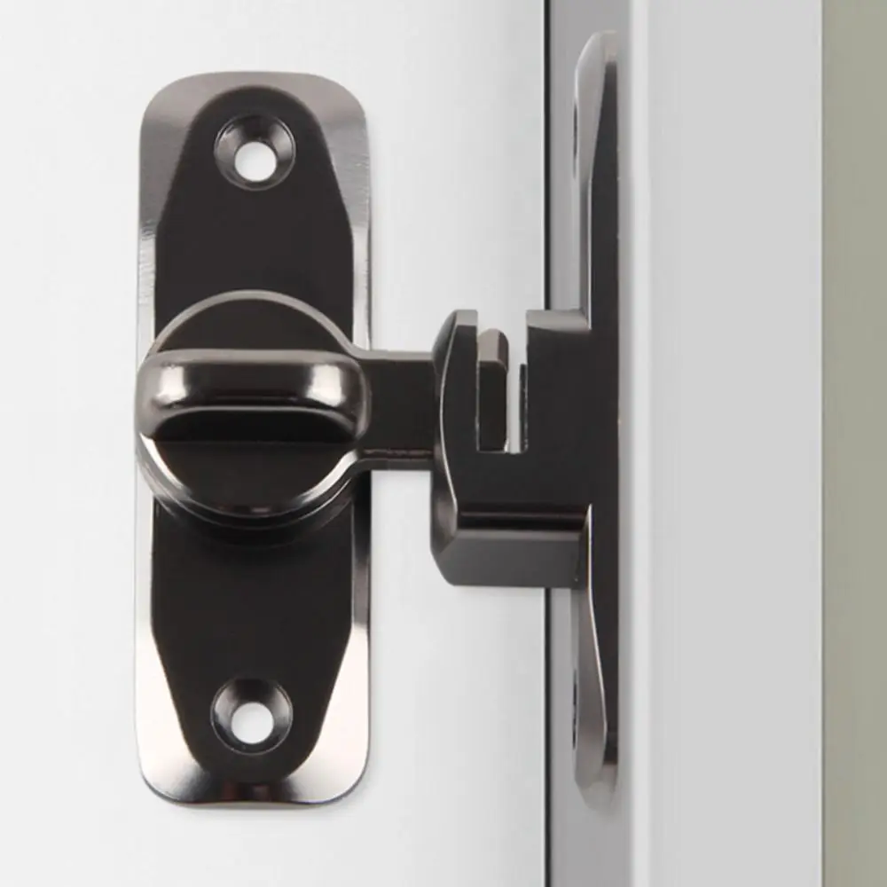 

No Punching Hasps Door Buckle Anti-theft Sliding Door Bolt 90°/180° Barn Door Catch Cabinet