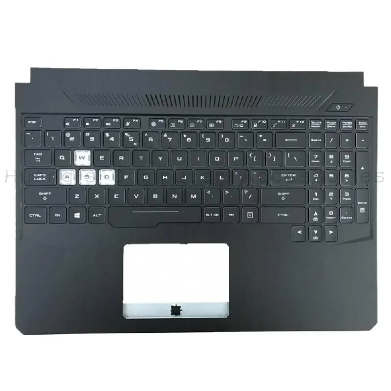 SS+New 8‑Pin RGB Backlit Palmrest Keyboard for Asus FX505D FX505DY FX505DD FX505DT Laptop, Strictly Tested