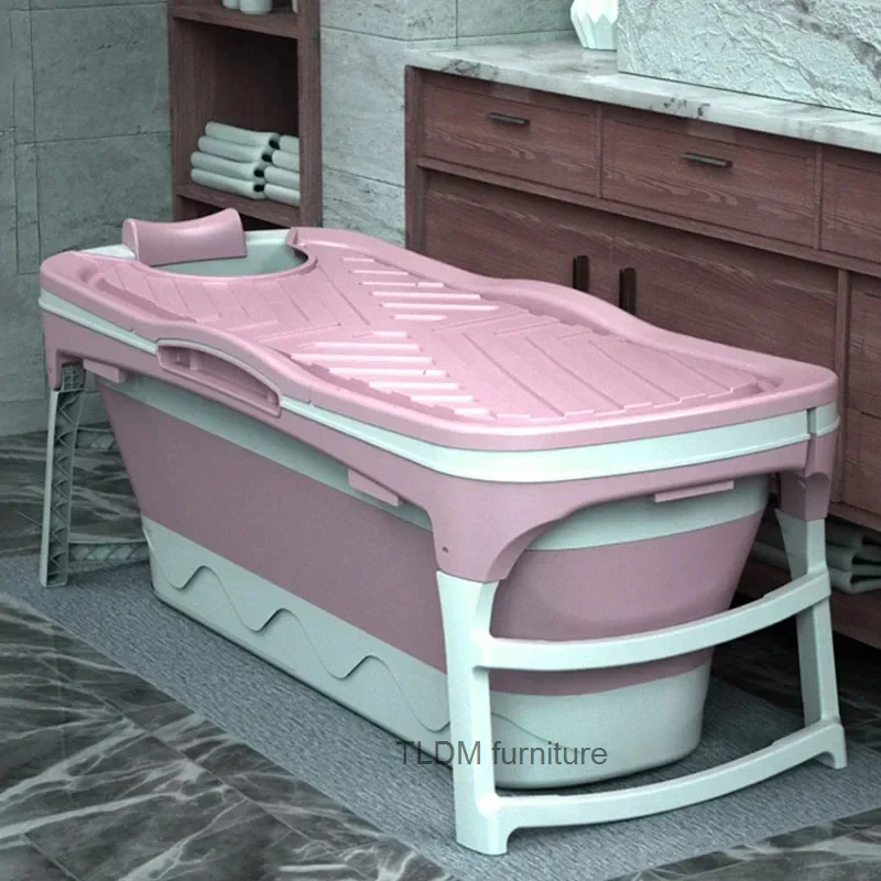 

Household Bathroom Furniture Folding Bathtub Adult Large Bath Bucket Full Body Bath Bucket Bath Basin Thickened Portable Bathtub