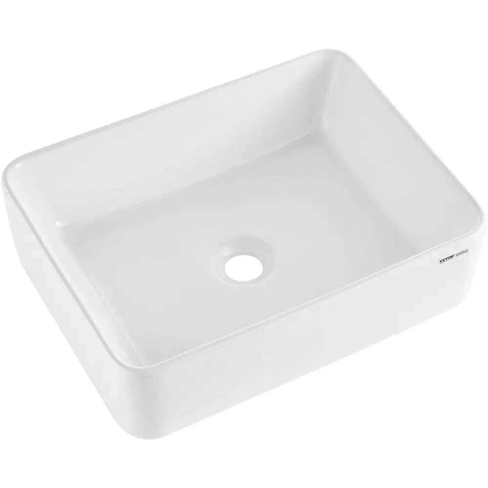 

Modern Ceramic Vessel Sink 19x14.7 inches Bathroom Vanity Bowl Countertop White