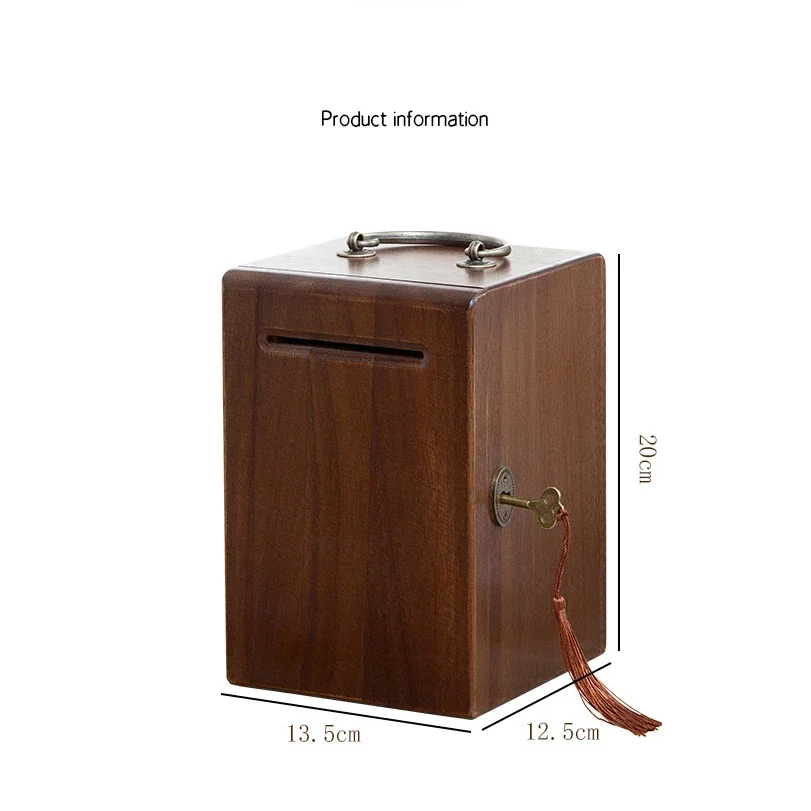 ، خزان تخزين الأموال وهدية عيد الميلاد، صندوق خيري خشبي يهودي مصنوع يدويًا - حصالة على شكل خنزير من الخشب الصلب قابلة للقفل للعملات المعدنية #6