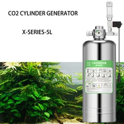 Aquarium CO2 Generator system Kit Stainless Steel CO2 Cylinder Generator System Carbon Dioxide Reactor Kit For Plant Fish 5L