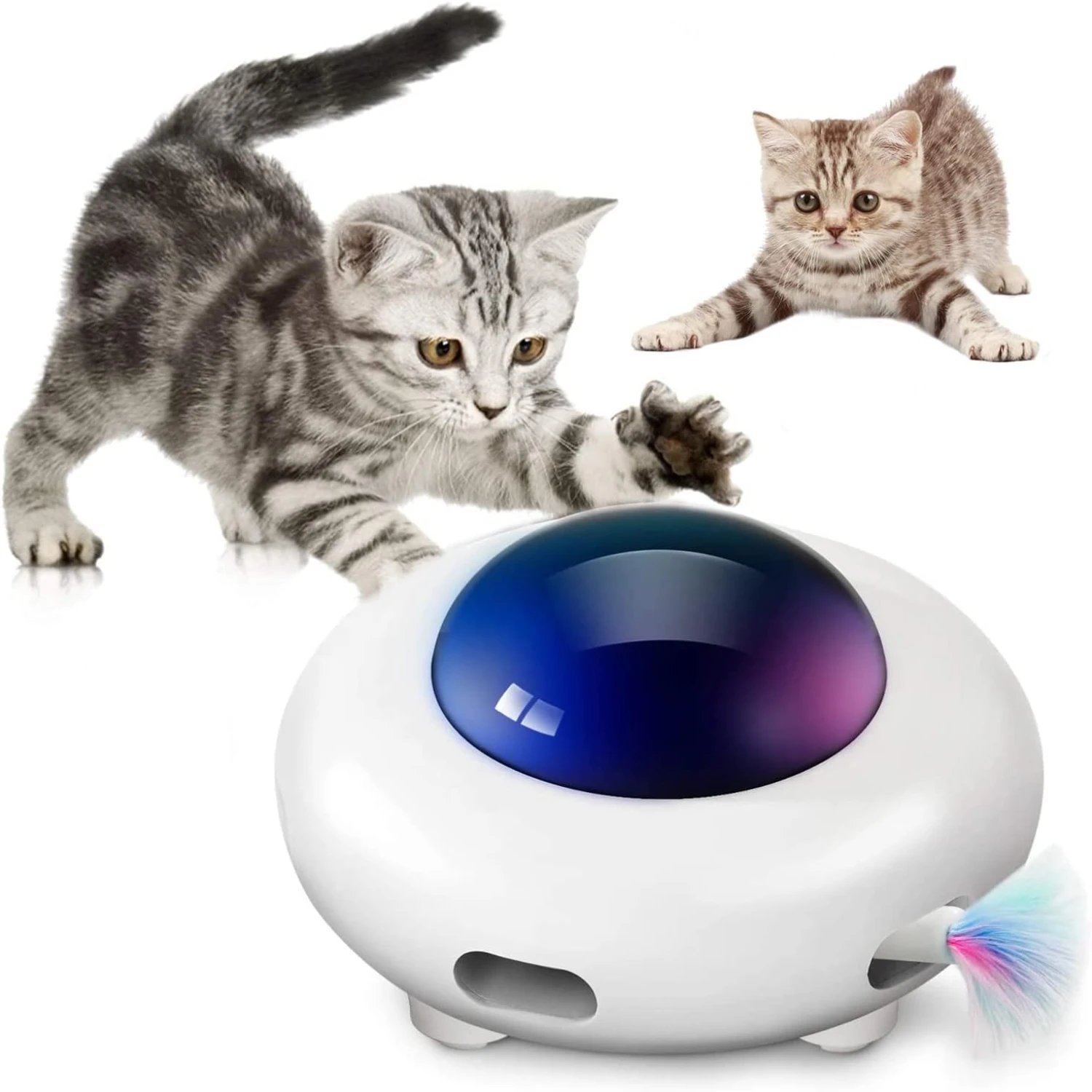 

Interactive Toy, Ambush Electronic Toy with Rotating , Automatic Toys Fun Smart Teaser Toy, Exercise Entertainment for Indoor