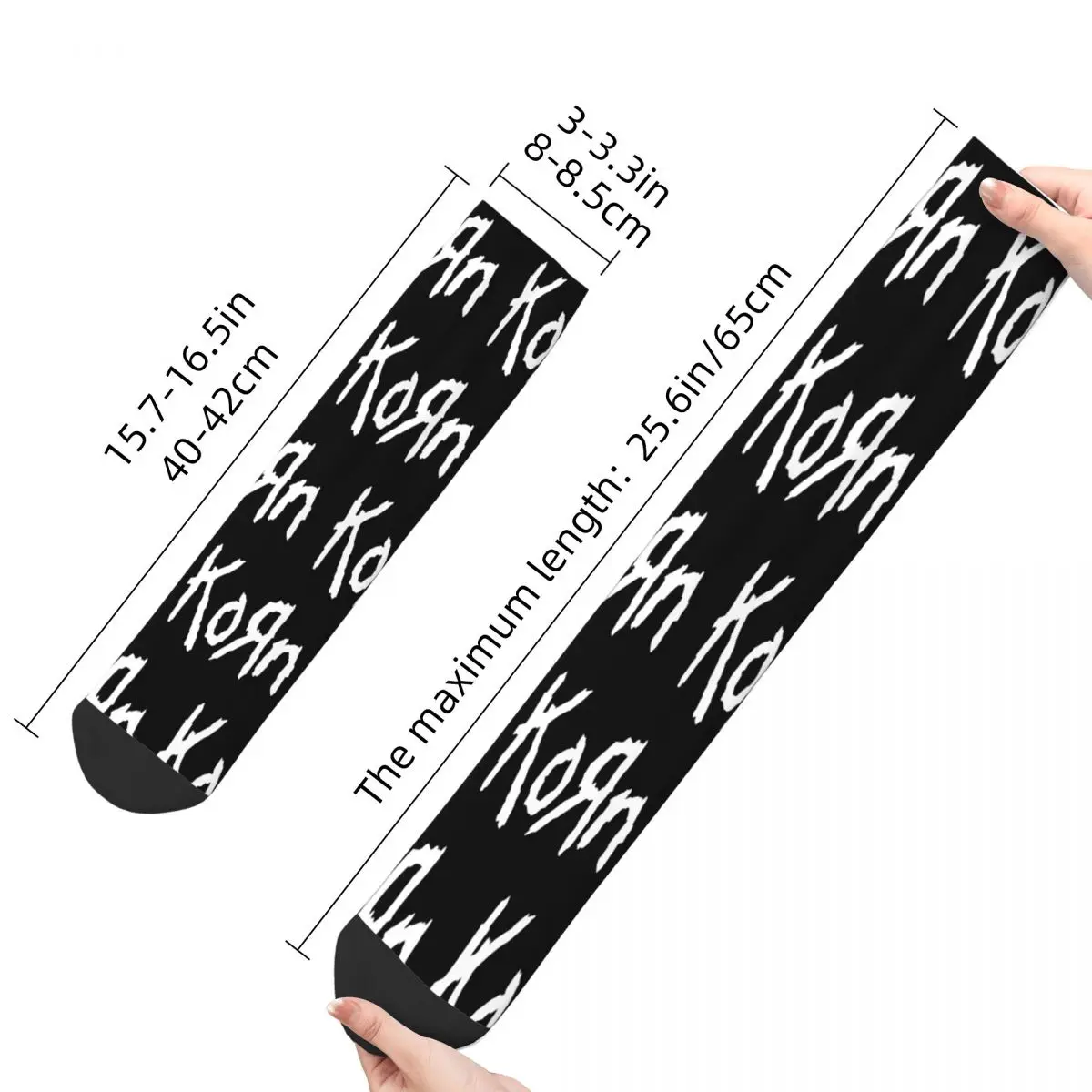 Hip-hop Men's Women's Korn Band Logo Crew Socks Nu Metal Merch Soccer Socks Soft Wonderful Gifts