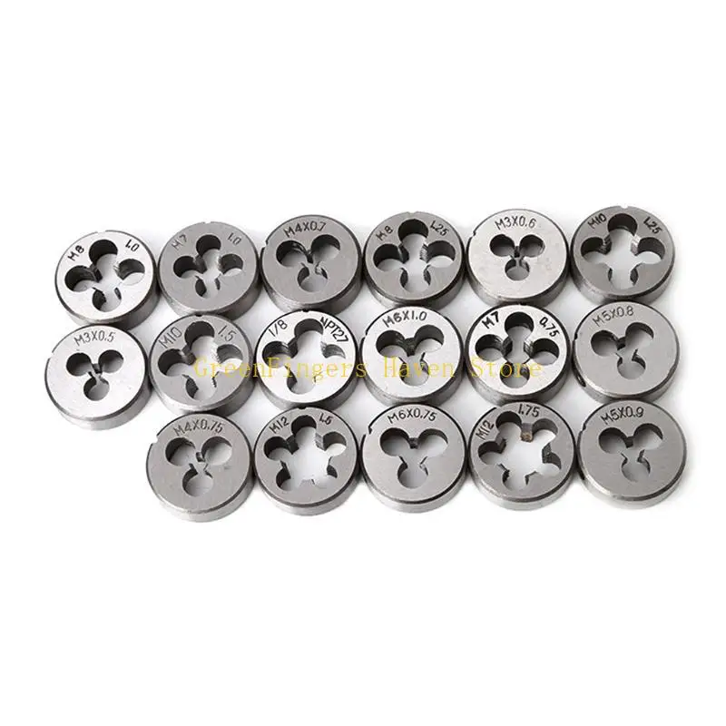 F68D 40 Pcs Metric Tap Die Set Hand Threading Tool Alloy Steel Screw Thread Bit
