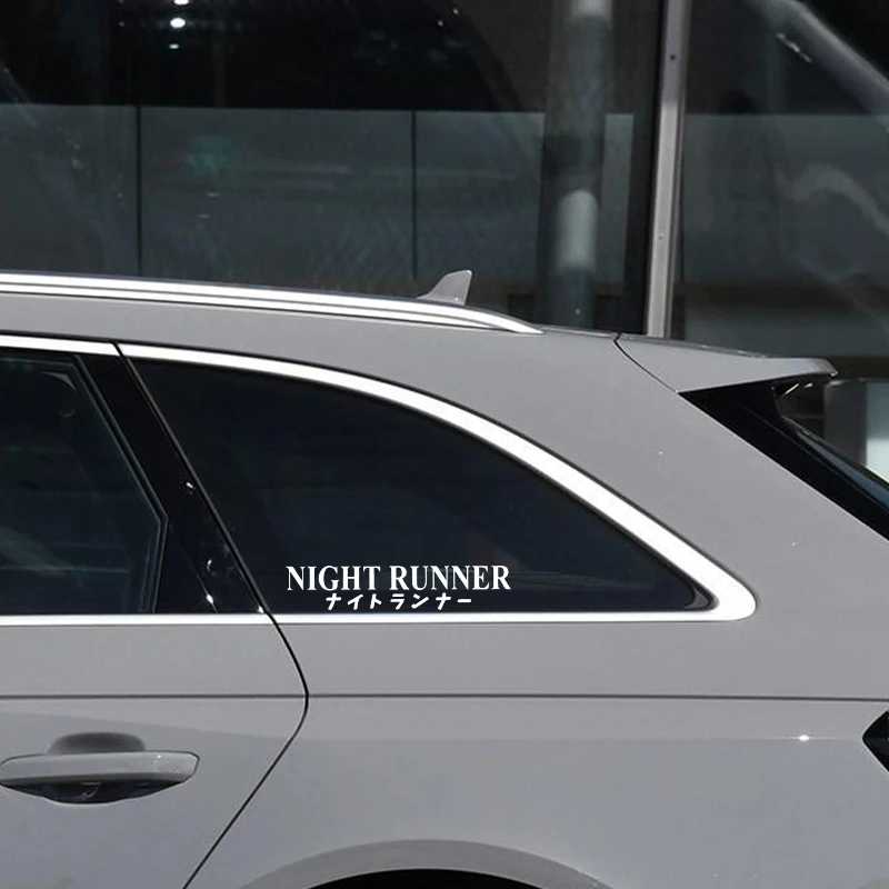 NIGHT RUNNER Racing Car Sticker Waterproof Vinyl Decal Windscreen Banner Auto Competition Decoration Accessories