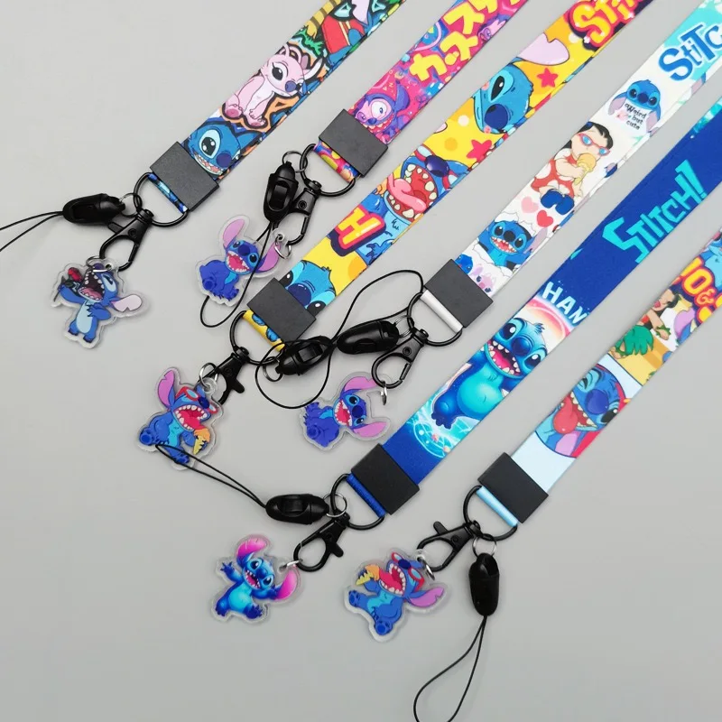 Disney Interstellar Baby Cartoon Keychain ID Broch Hanging Rope Cute Phone Neck Pendant Phone Accessories