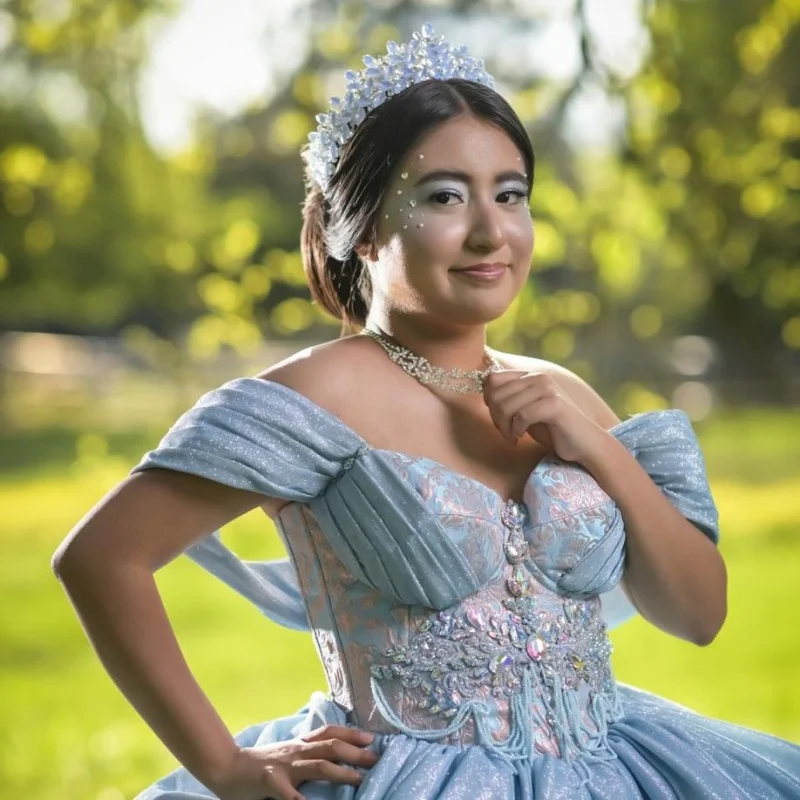 

Блестящее платье Quinceanera цвета морского синего цвета с открытыми плечами по индивидуальному заказу, тюлевое кружево с цветочной аппликацией, платья de 15, Quinceanera