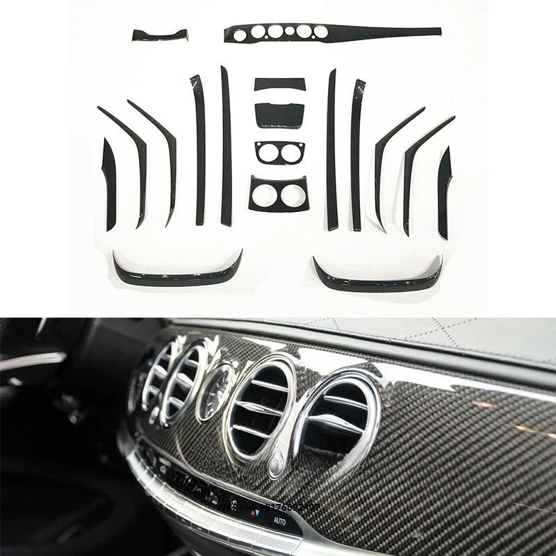 2014-2020y W222 S320L S400 S63 S450 S350  Carbon Fiber Car Auto Parts Interior Accessories Kits for  S Class