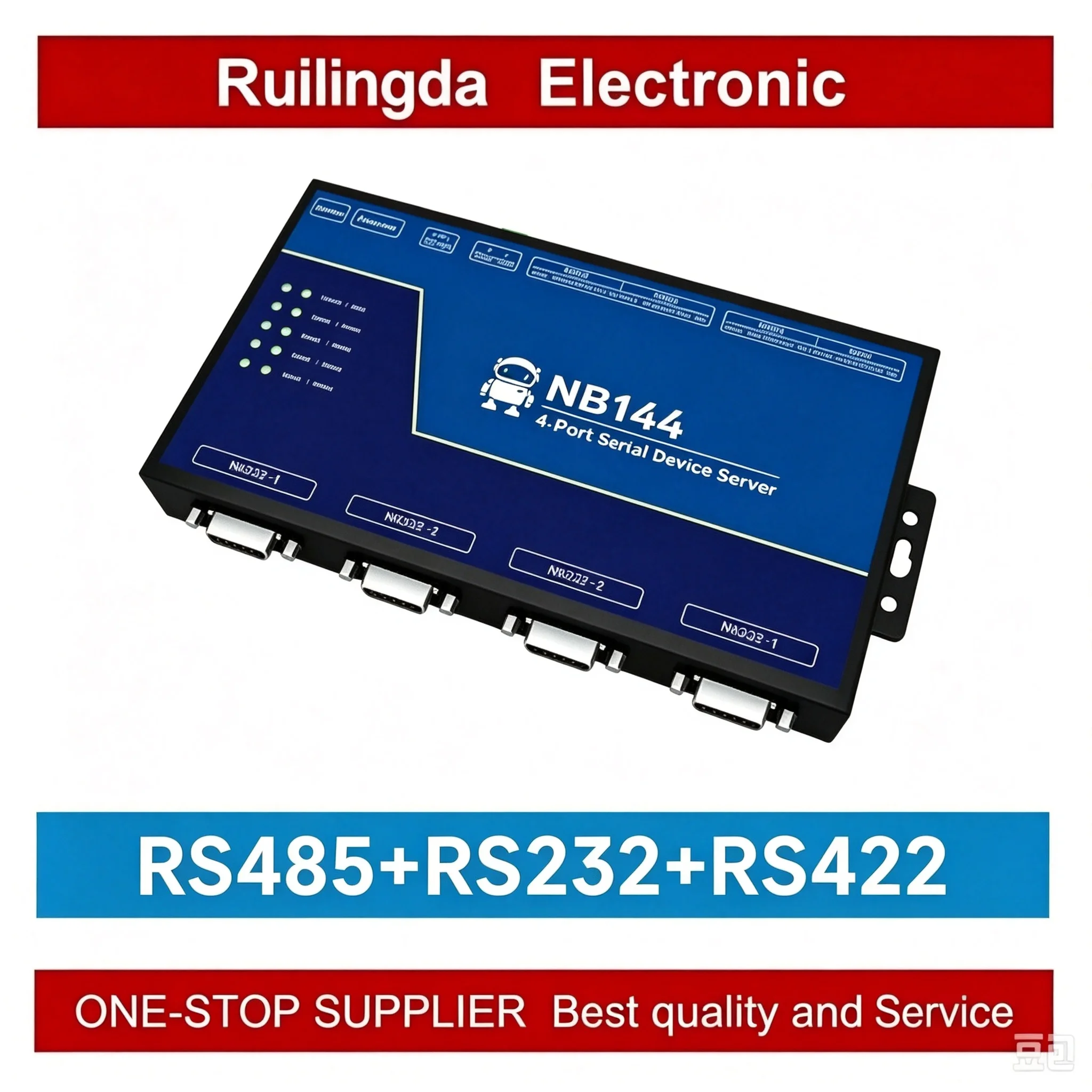 RS232/422/485 to RJ45 Serial Server Modbus Gateway NB124-V2 NB144-V2 POE with TCP/UDP/MQTT Support at Command & Build-in Watchdo