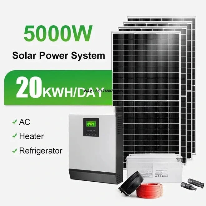 Solar Grid Panel Hybrid Complete Kit 6 Kw 8Kw 10Kw 12Kw Solar Panel Energy Storage Photovoltaic System for Home