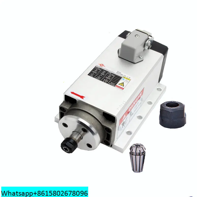 1.5kw 220v inverter and er11 air cooled flange square spindle motor kit  GDZ80*73-1.5