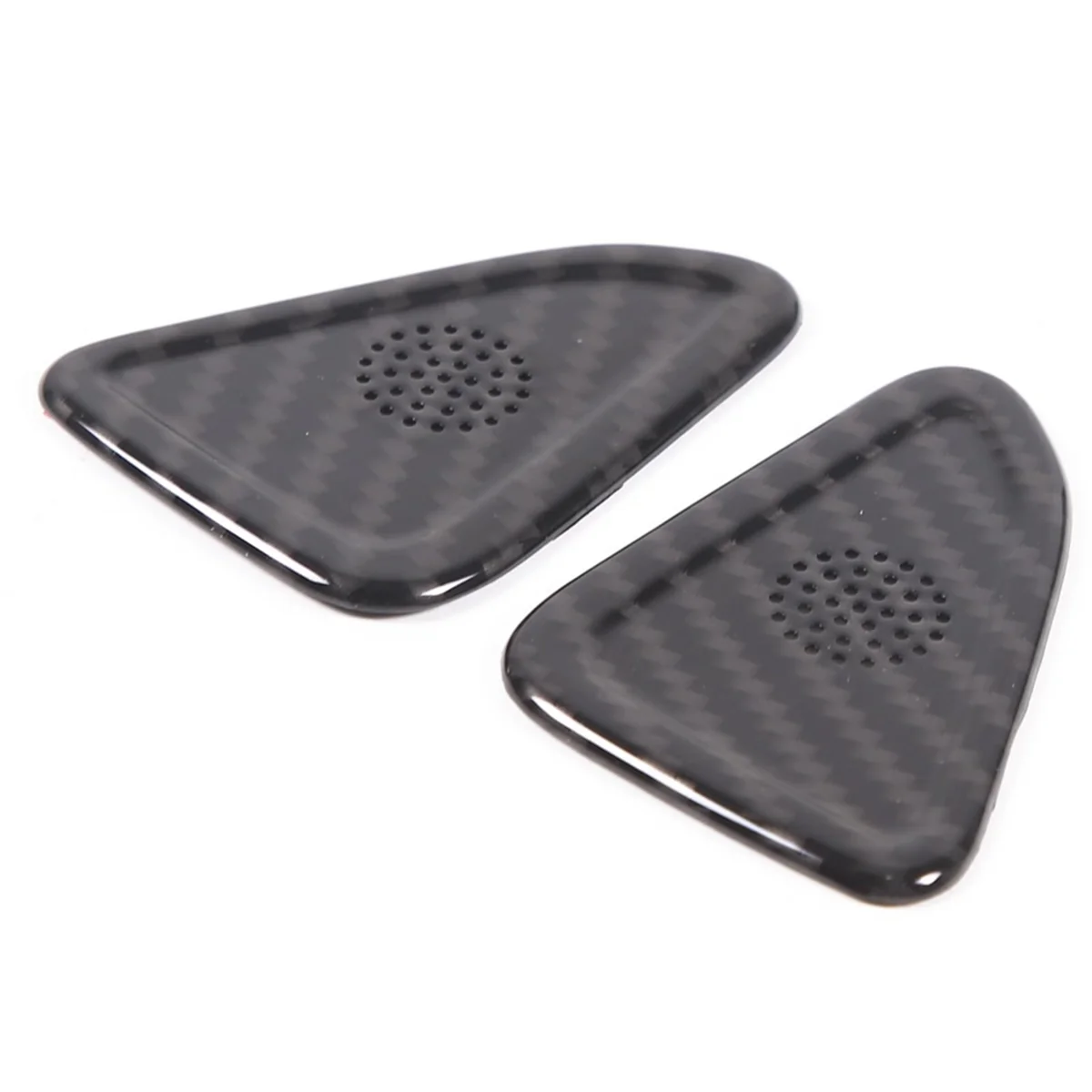 For C8 2020-2023 Car Door Speaker Audio Sound Cover Trim Accessories ABS Carbon Fiber