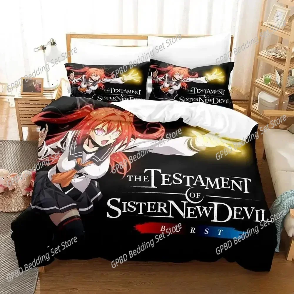 

Luxury New 3D Print Anime Testament of Sister New Devil Bedding Set,Duvet Cover Bed Set Quilt Cover Pillowcase,King Queen Twin