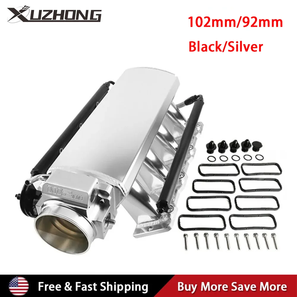 

92 мм/102 мм гоночный впускной коллектор с восьми отверстиями, корпус дроссельной заслонки впускного коллектора для LS LS1 LS2 LS6 Chevrolet GMC Pontiac