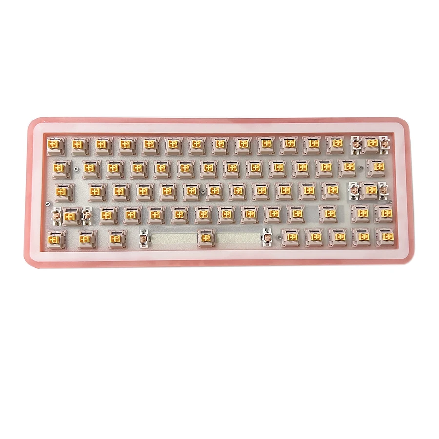 

VIA Hot Swap Keyboard 63 Key Programable DIY Keypad Mechanical RGB Play And Make Sound Interesting Macro Keyboard