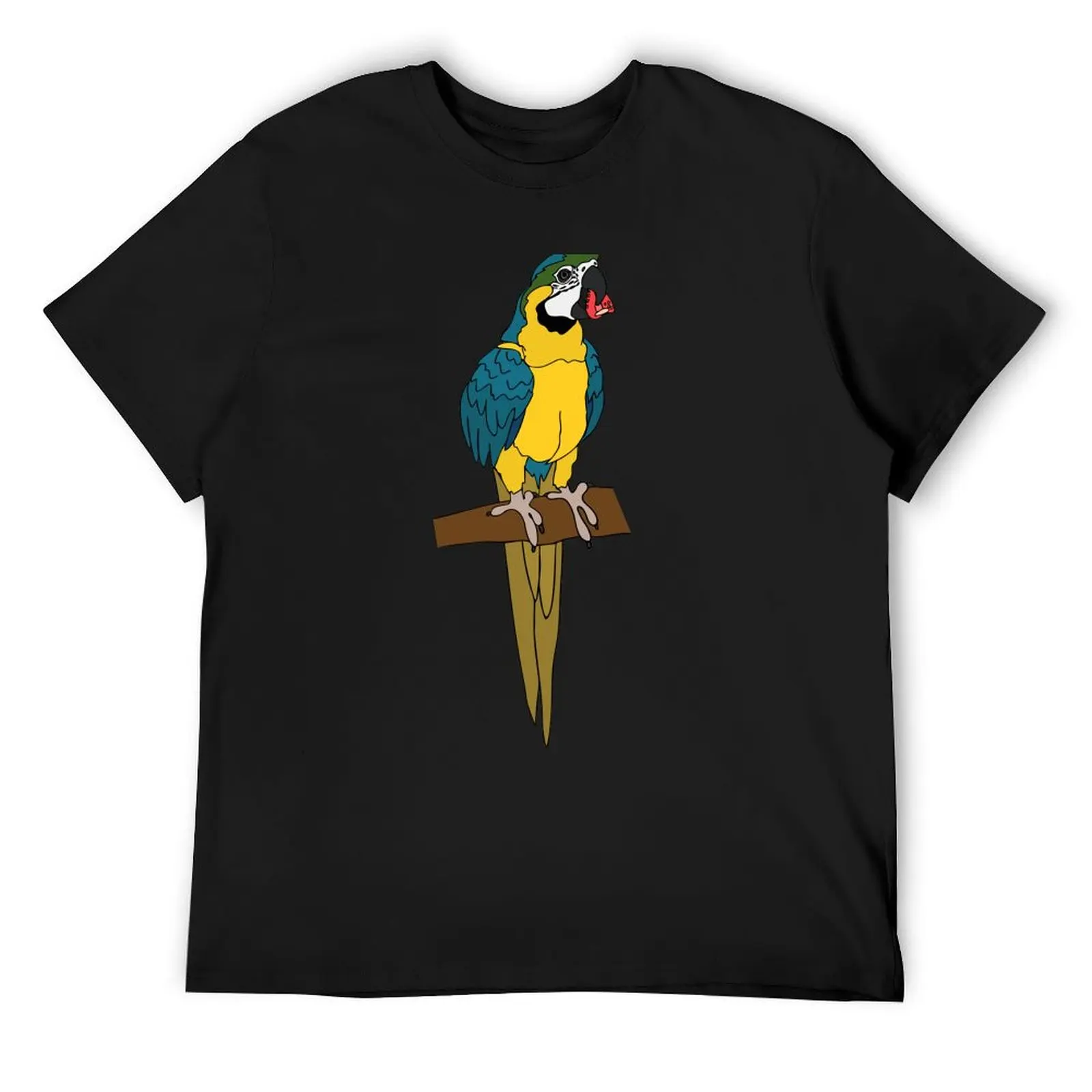 

Blue and Gold Macaw T-Shirt anime hippie clothes oversizeds funny costumes Men's t shirts