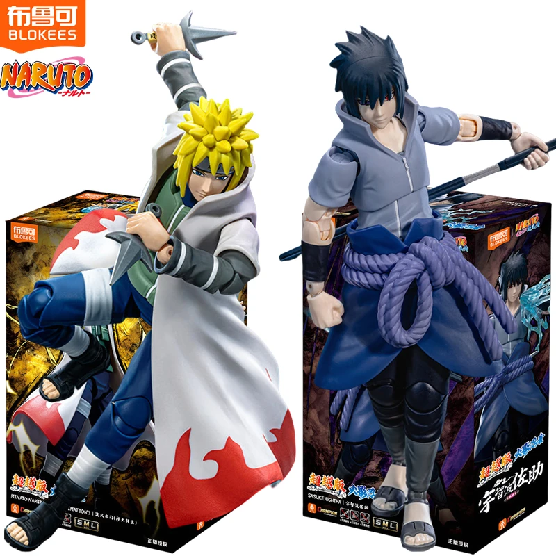 

Blokees NARUTO Action Figure Sasuke Uzumaki Naruto‌ Madara Obito Uchiha Minato Namikaze Assembly Collection Anime Model Toy Gift