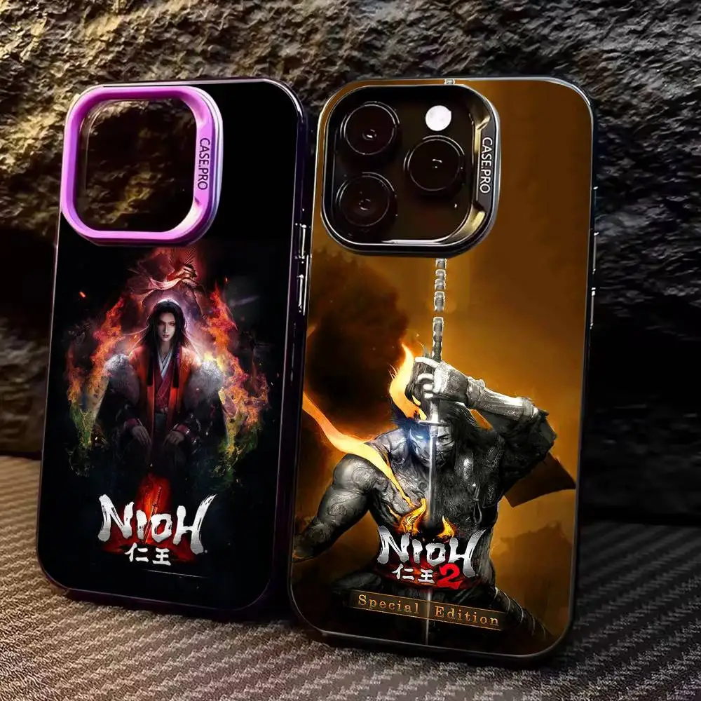 

G-GAME N-Nioh-3 Pritend Phone Case For iPhone17,16,15,14,13,12,11 Plus,Pro Max Colored Silver Plated Inside Cover