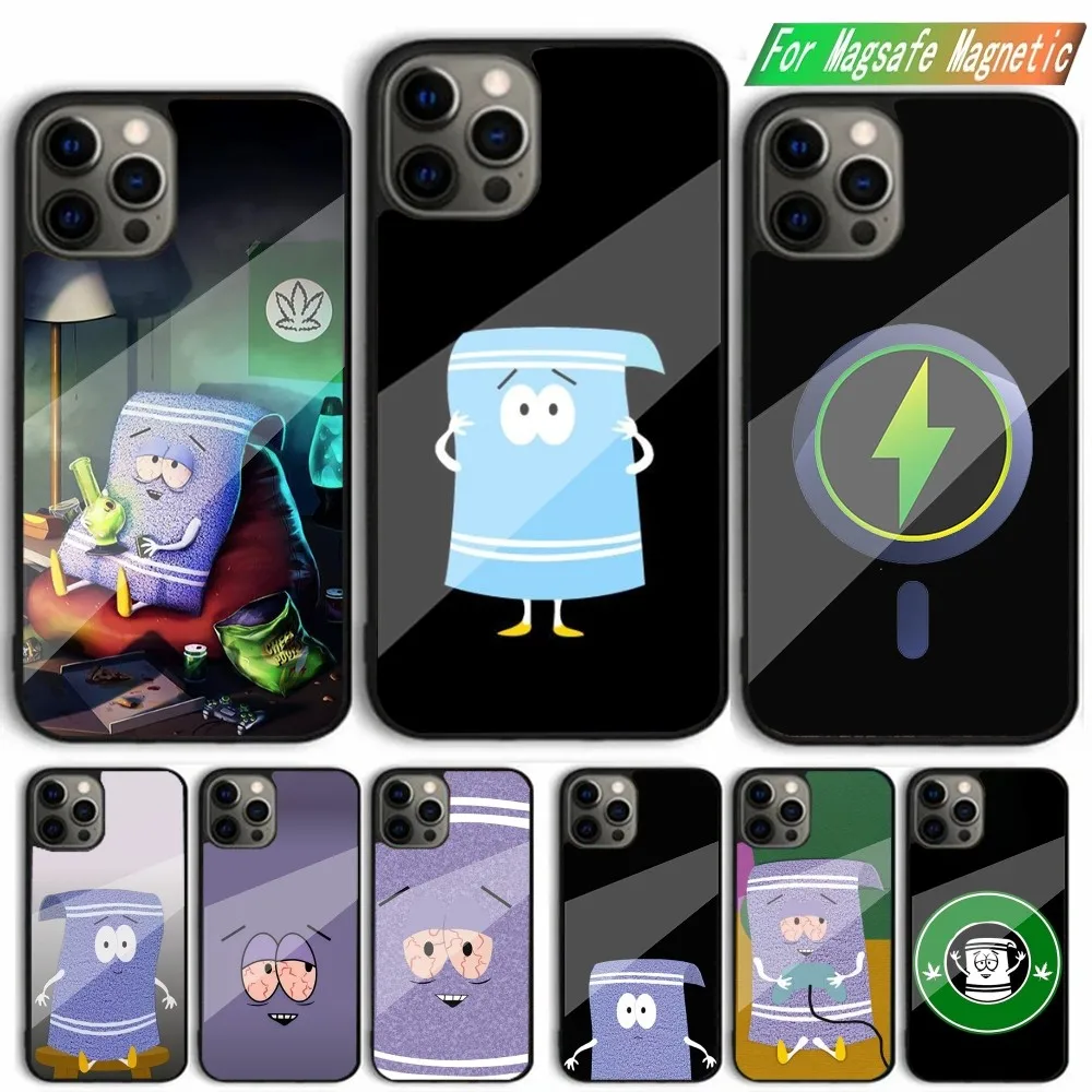 S-South-S-P-Park Towelie Phone Case For iPhone 15,14,13,12,11,Plus,Pro,Max Mini Magsafe Magnetic Wireless Charging